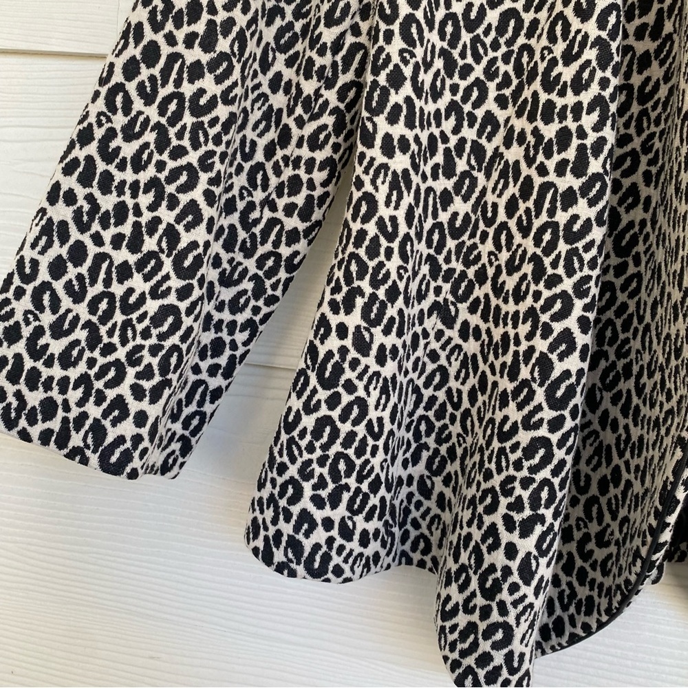 Elementz Leopard Print Open Front Blazer Size Sma… - image 3